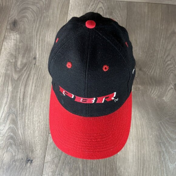 PBR Black/Red Baseball Hat Cap Pro Bull Riding Hook/Loop Adjustable - Picture 6 of 13